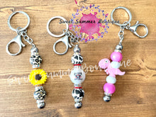 Load image into Gallery viewer, Beaded Bar Keychain/Bag Charm