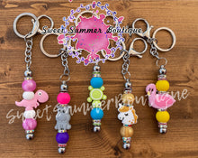 Load image into Gallery viewer, Beaded Bar Keychain/Bag Charm